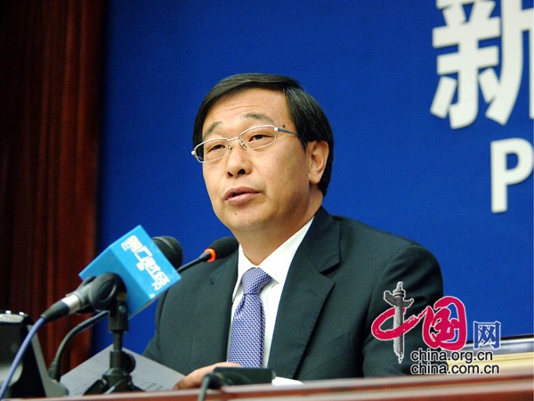 人力資源和社會保障部新聞發言人尹成基發言 圖片來源:中國網